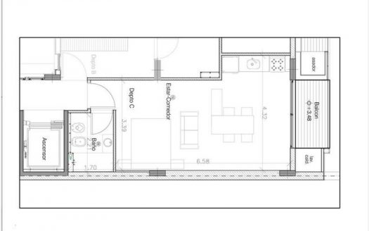 39m – Monoambiente – Balcon – Amenities – Villa Pueyrredon